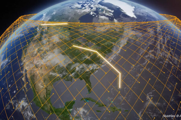 Lupakan Starlink: Terobosan Internet Satelit Tiongkok Capai Kecepatan 1 Gbps, Lima Kali Lebih Cepat! Grafik ini menunjukkan bagaimana Proyek Kuiper akan menggunakan sinyal optik antar satelit. (Ilustrasi Amazon)