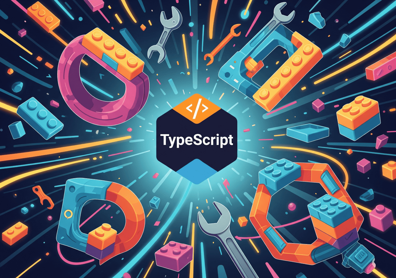 Representasi visual pembangunan Custom TypeScript Utility Types