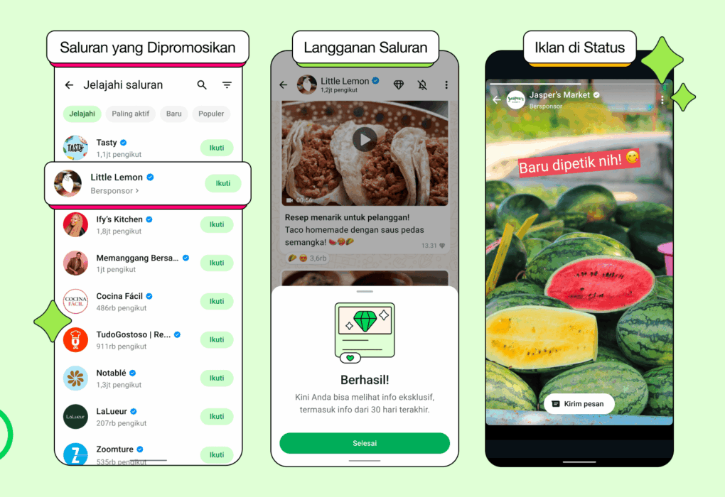 Saluran dan Bisnis di Meta WhatsApp