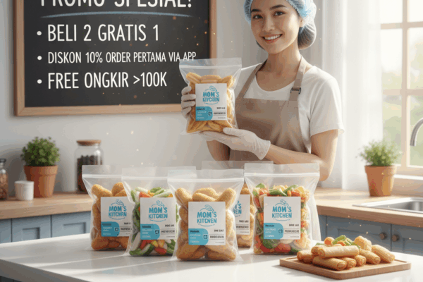 Frozen Food Rumahan: Enak, Higienis, Praktis, dan Terjangkau untuk Semua Kalangan “Frozen food rumahan higienis dan lezat, tersaji dalam kemasan rapi di atas meja.”